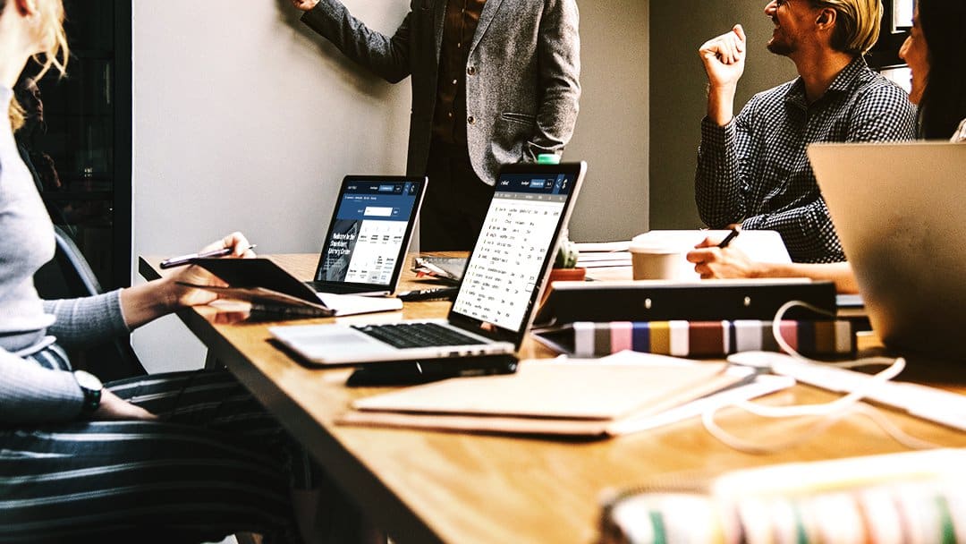 Workers in a conference room