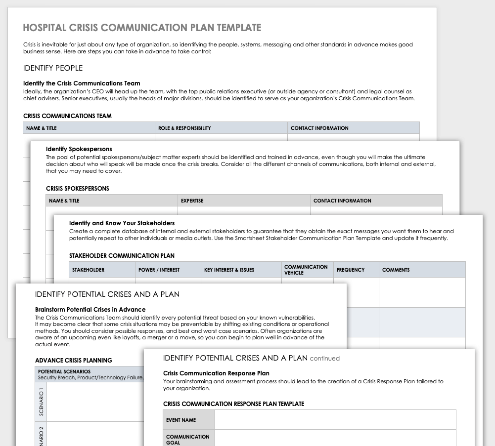 Hospital Crisis Communication Plan Template