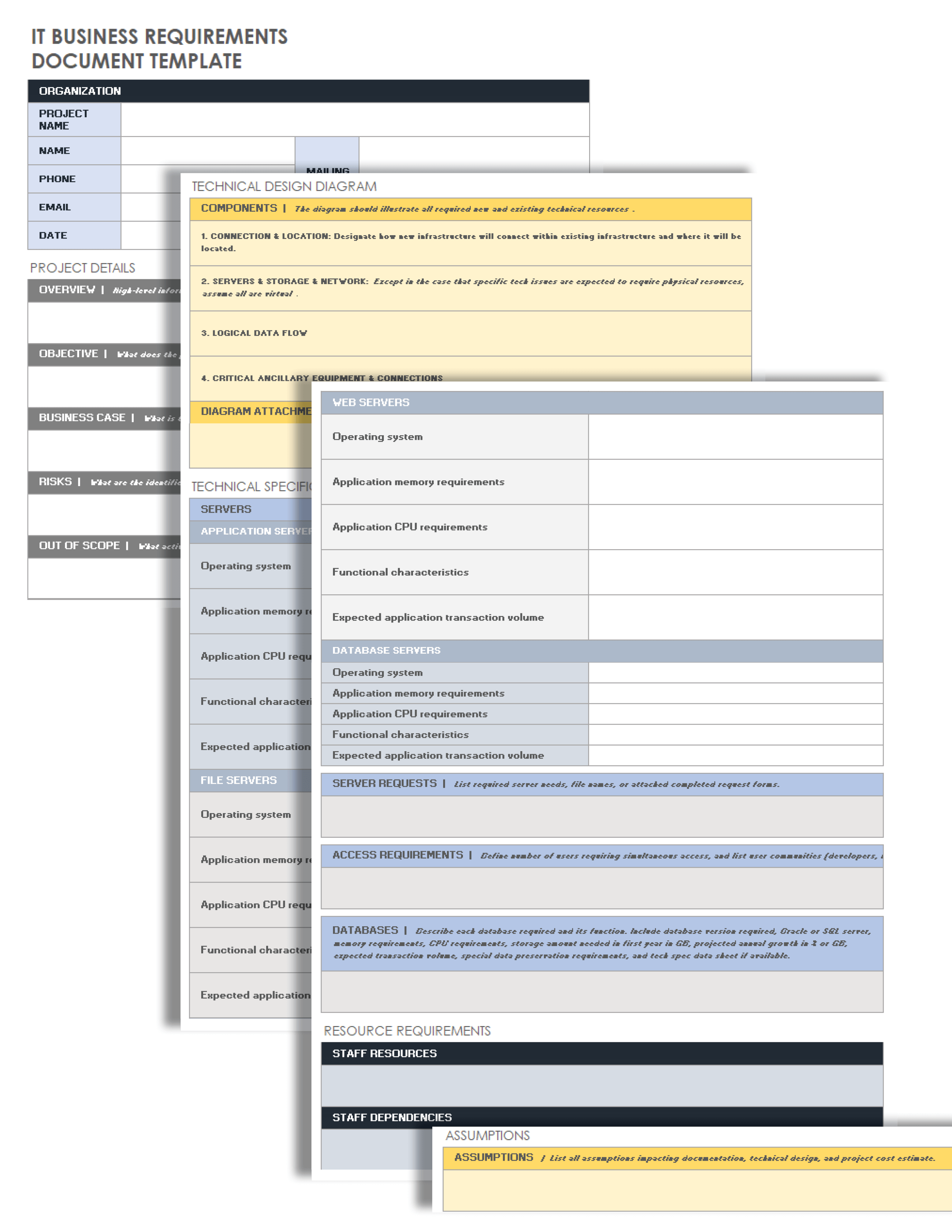 IT Business Requirements Document Template