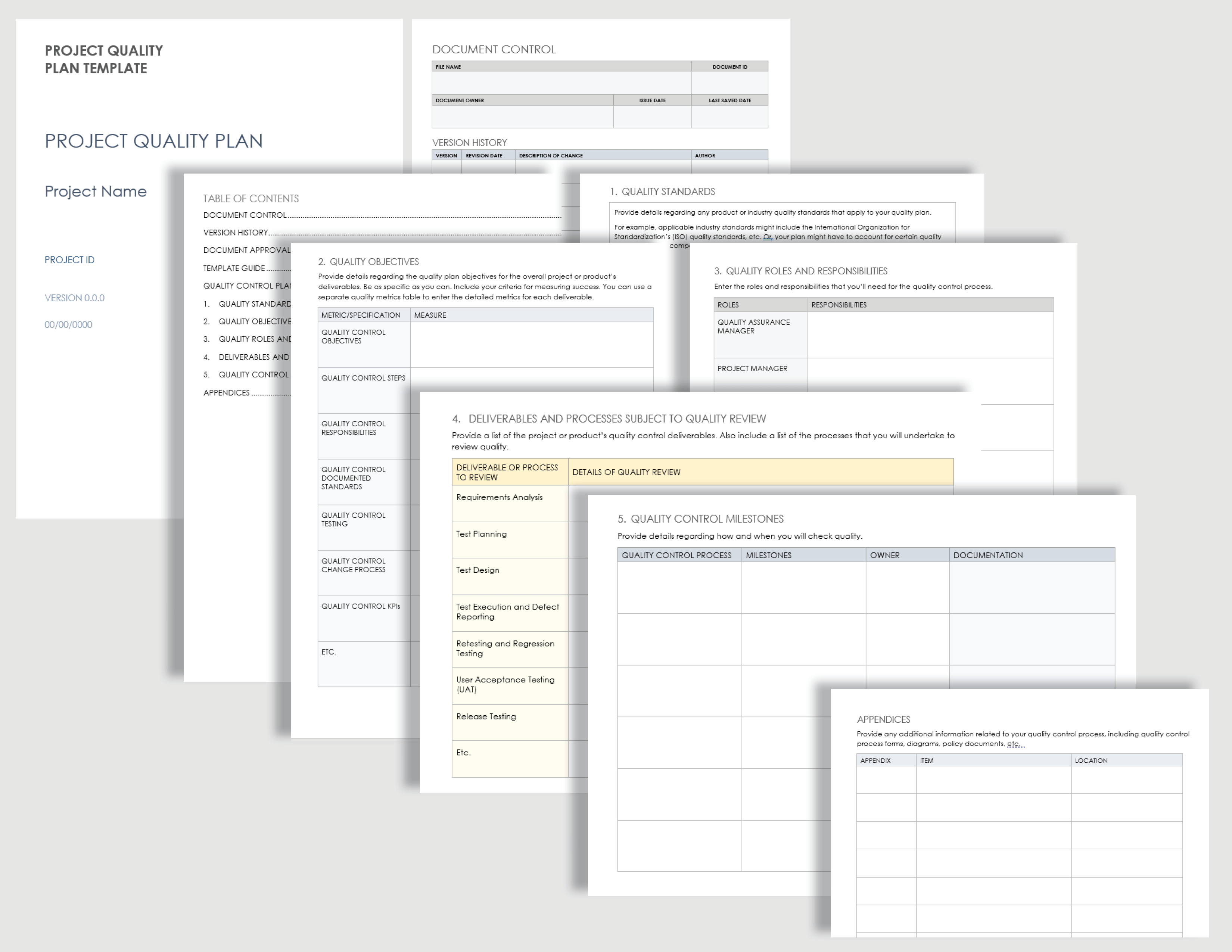 Project Quality Plan Template