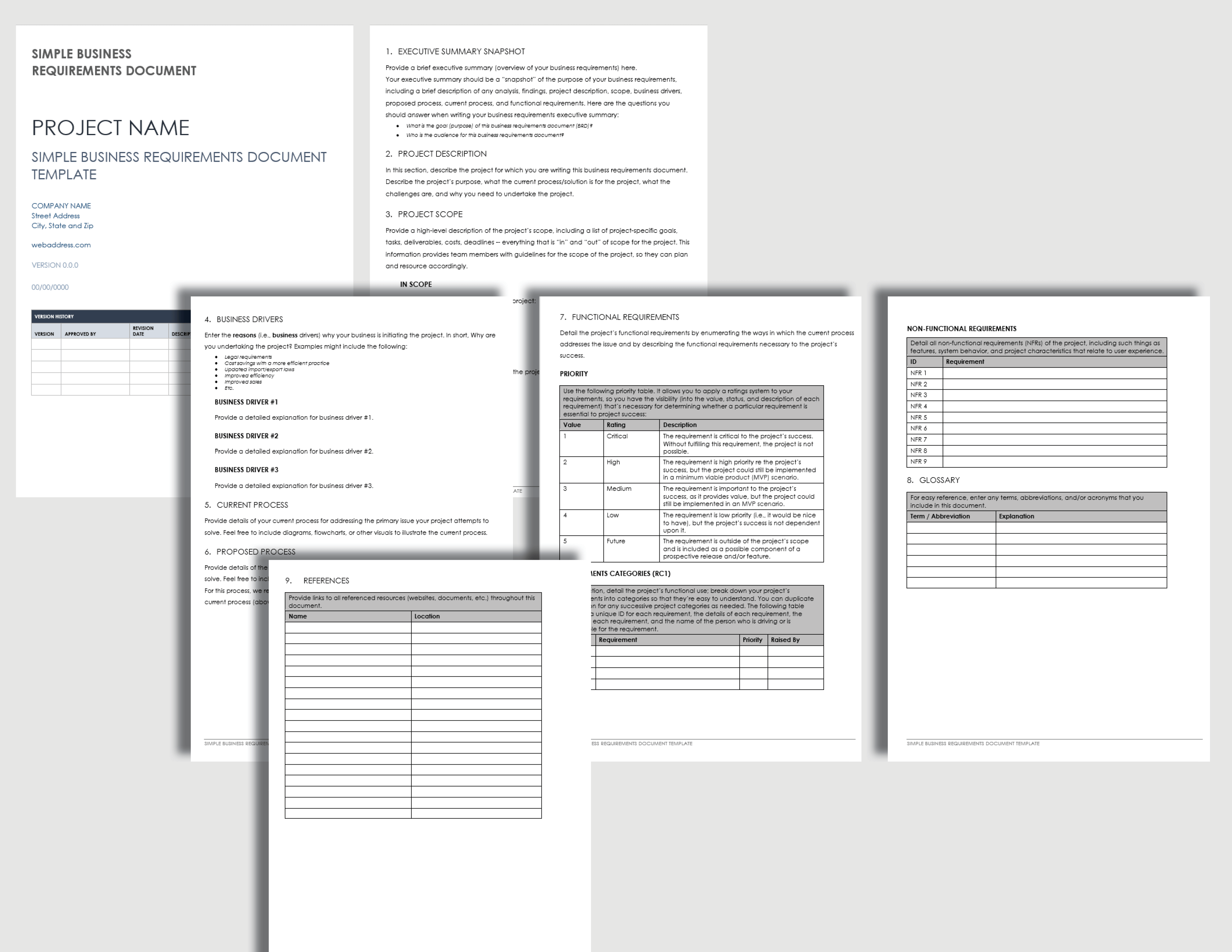 Simple Business Requirements Document Template