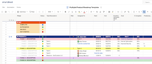 Roadmap Open the Template