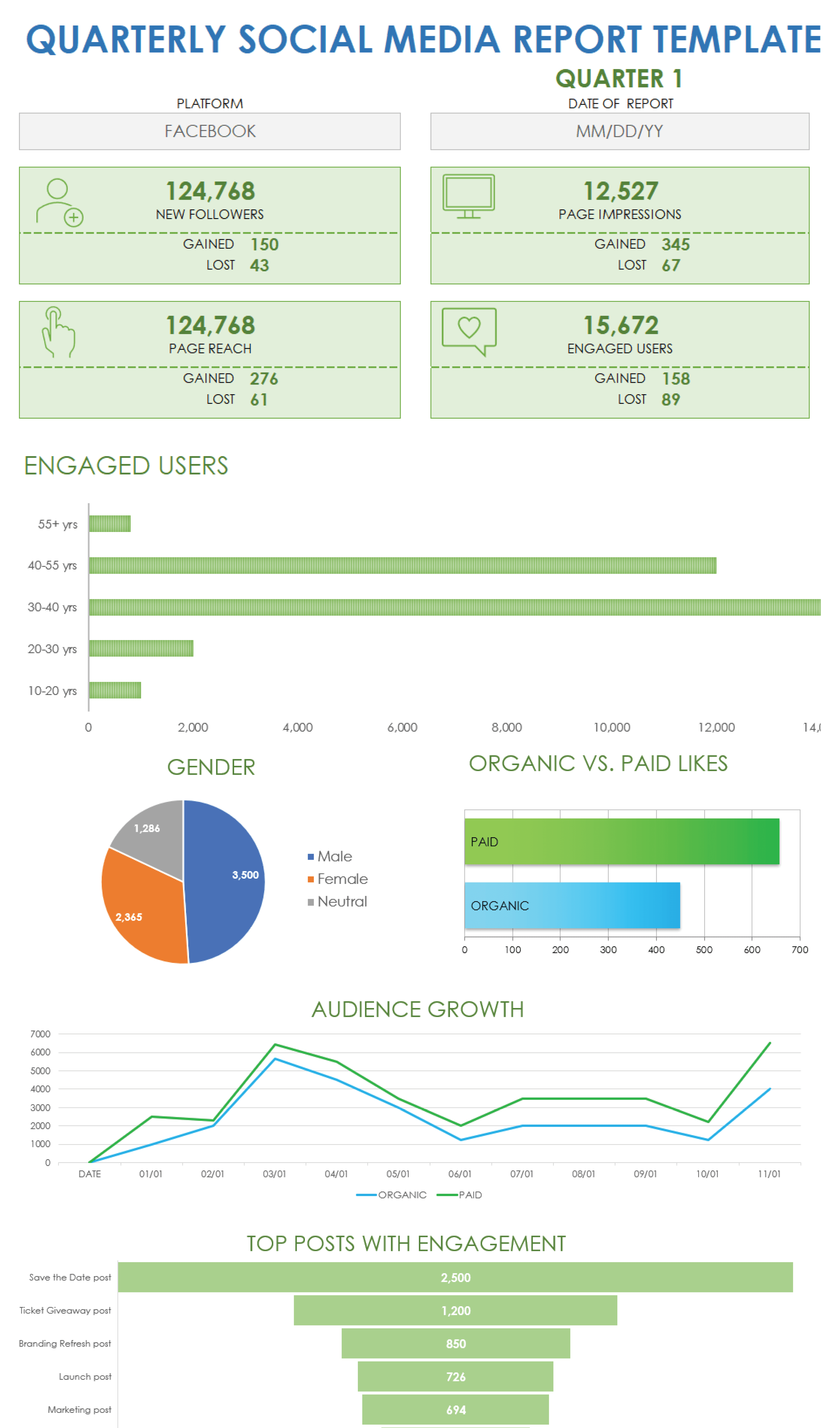 Quarterly Social Media Report Template