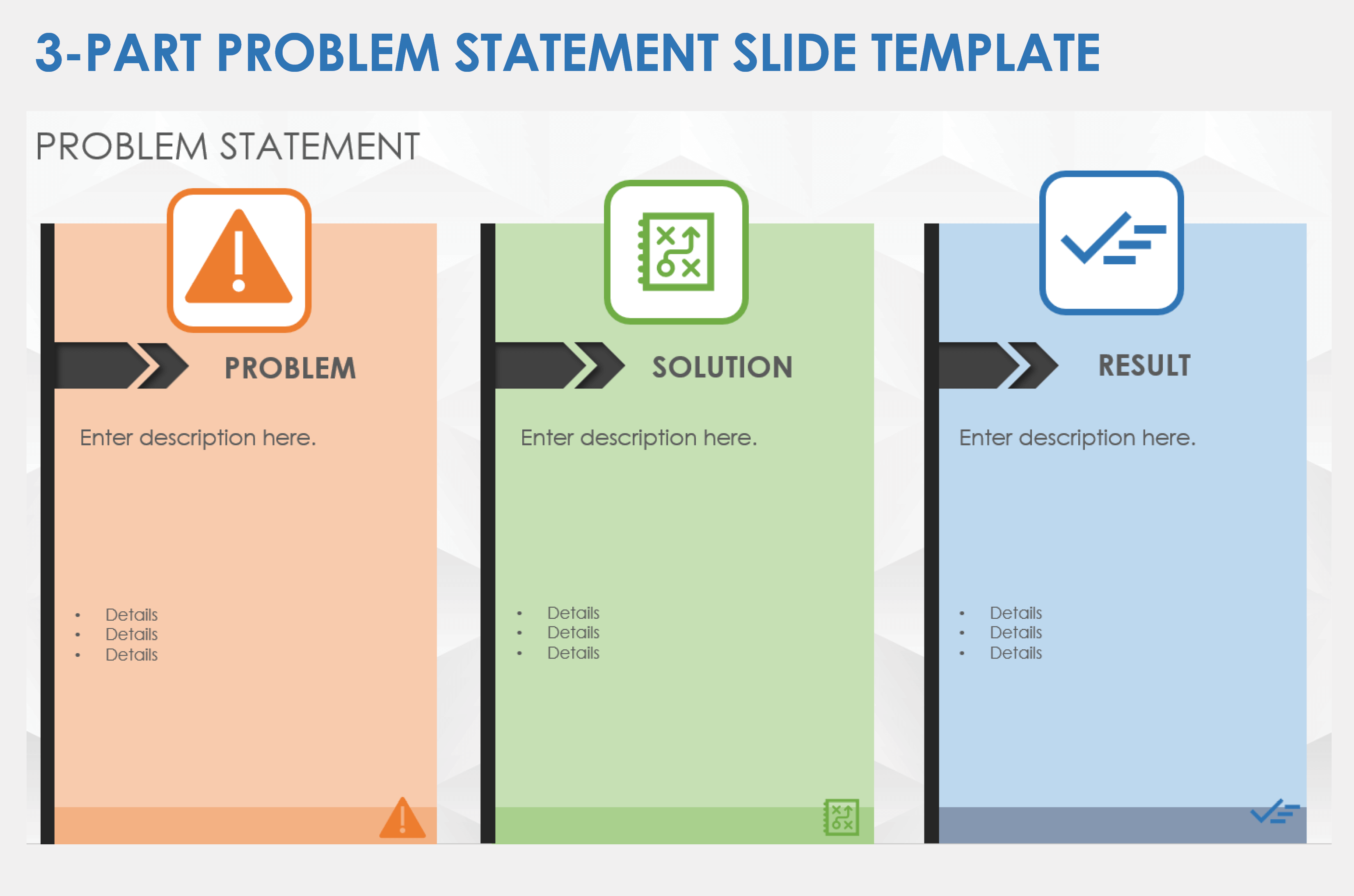 Three Part Problem Statement Slide Template