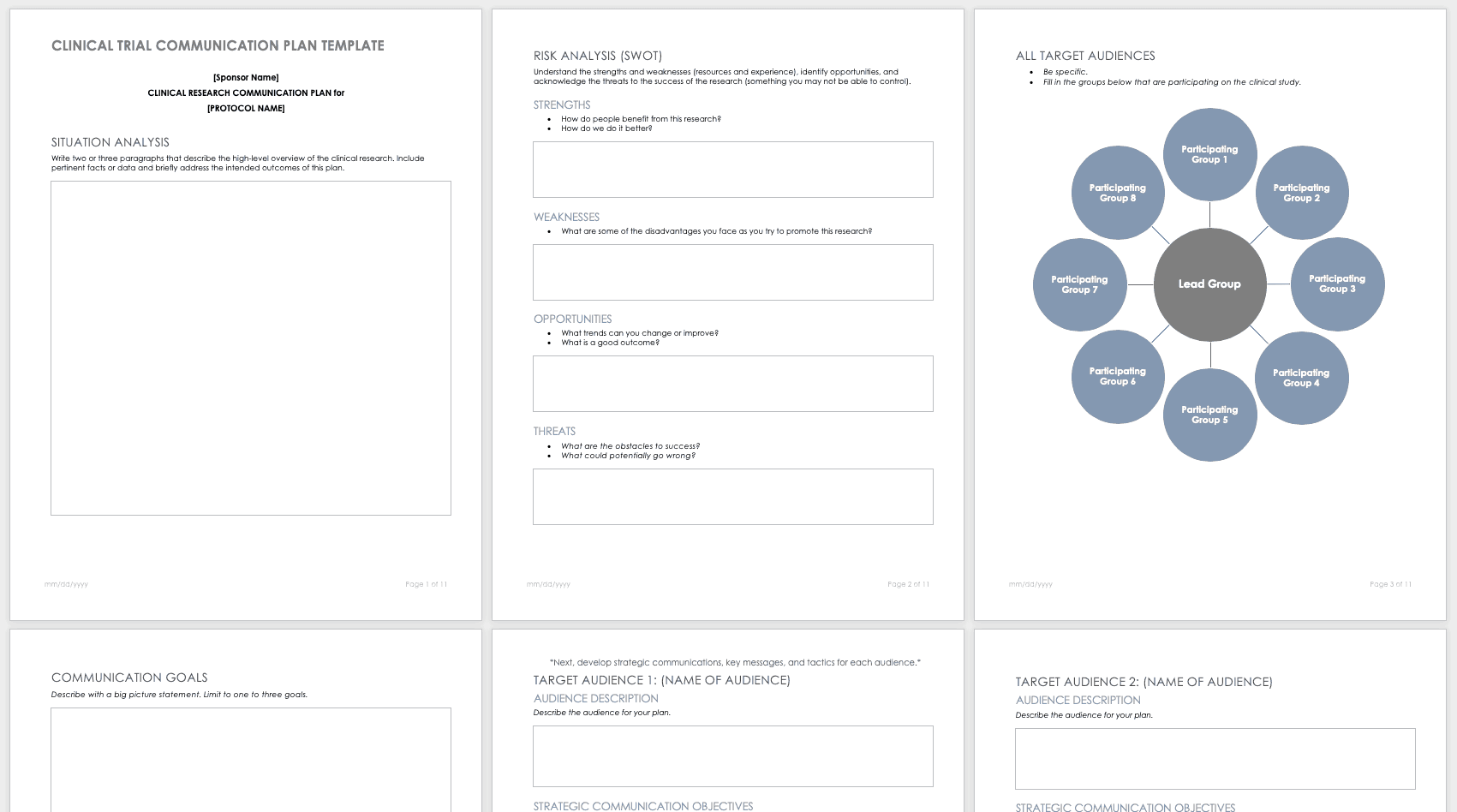 Clinical Trial Communication Plan Template