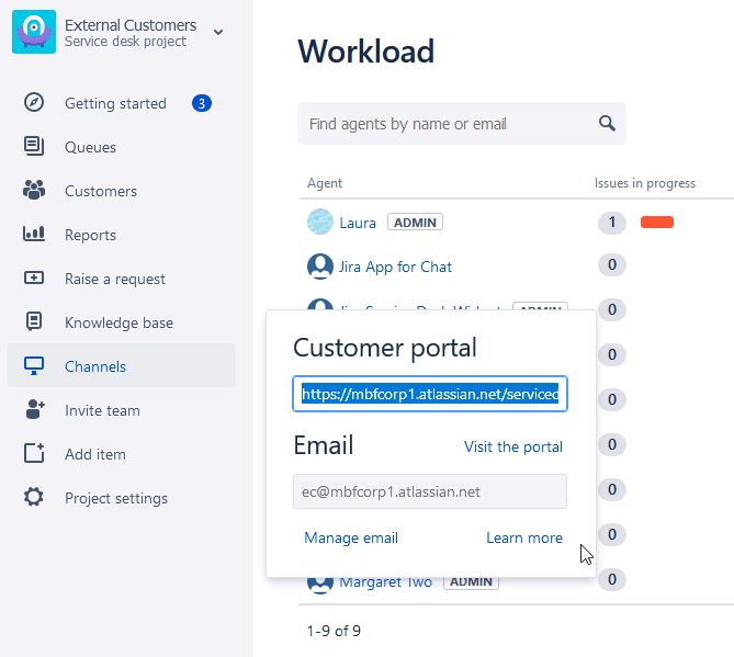 Jira Ticketing Customer Channels