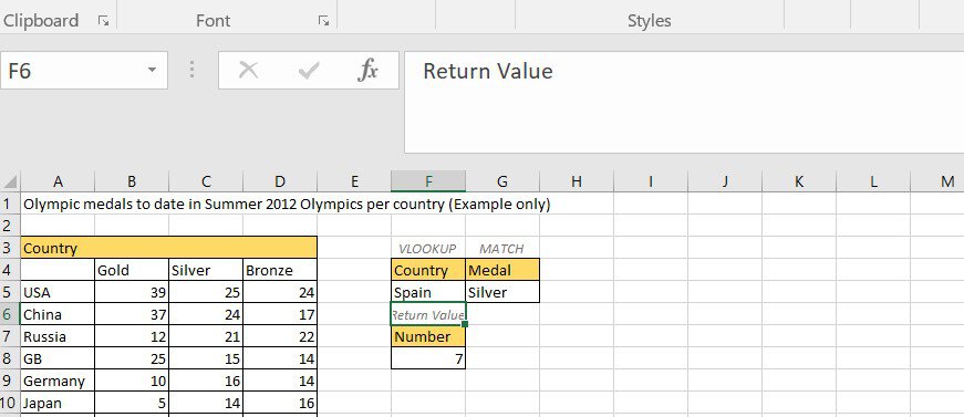 VLOOKUP and match values