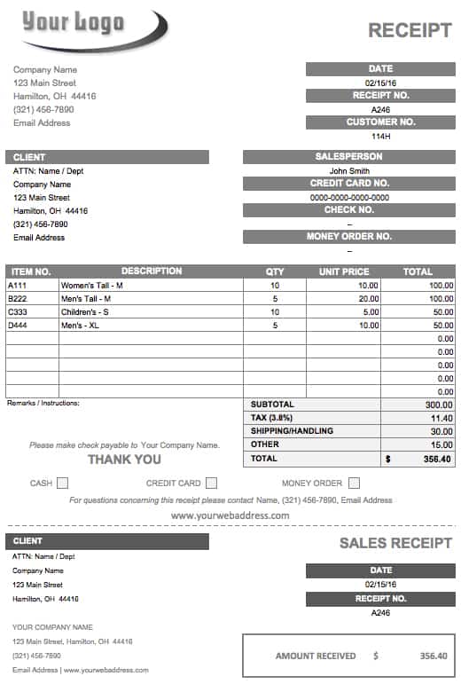 Receipt Template