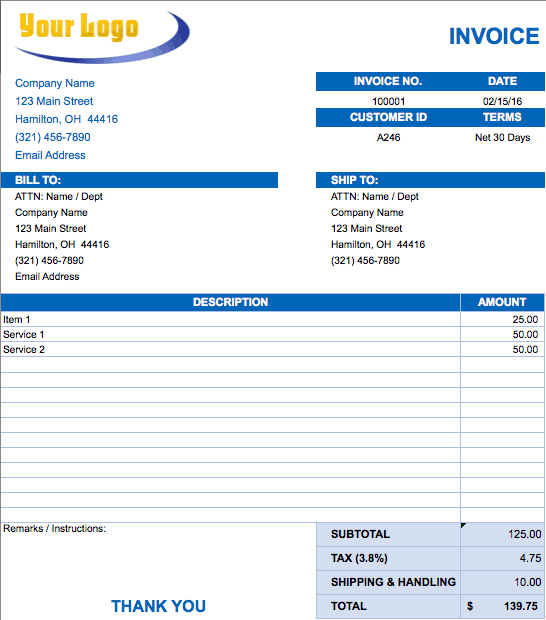 Simple Invoice Template